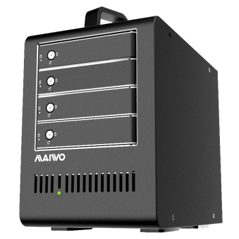 麦沃（MAIWO） K4FU3SR 磁盘阵列盒四盘位raid硬盘柜 2.5/3.5英寸串口机械SSD固态硬盘数据存储柜硬盘盒 黑色