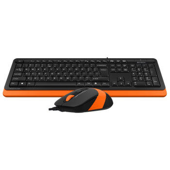 双飞燕（A4TECH）F1010飞时代 键鼠套装 有线鼠标键盘套装 笔记本电脑办公外接薄膜键盘鼠标套装 活力橙