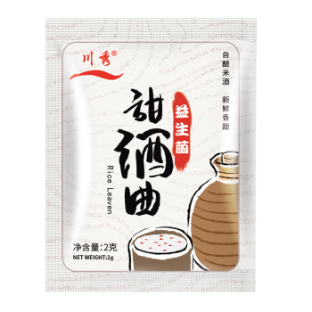 川秀甜酒曲益生菌甜味米醪糟家用做糯米酒酿发酵菌单包2g*10包