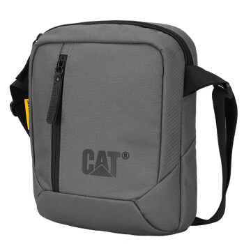 CAT卡特单肩小跨包户外10英寸Pad平板包背部口袋潮通勤男沥青灰83614