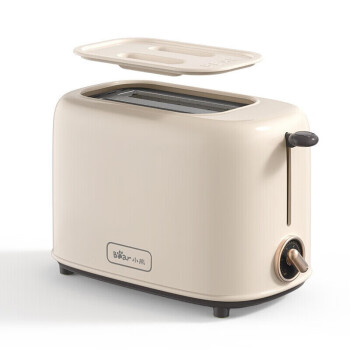 小熊（Bear）面包机 多士炉早餐烤吐司机 烤面包片2片多功能轻食机 6档烘烤DSL-C02K8