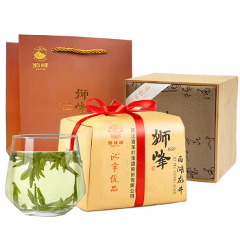 狮峰牌 2023新茶绿茶 明前特级西湖龙井茶叶 沁字纸包礼盒装250g