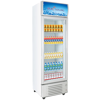 穗凌冰柜展示柜冷藏柜 冰柜商用立式饮料柜 超市冰箱啤酒冷柜 省电单门冰箱LG4-325E