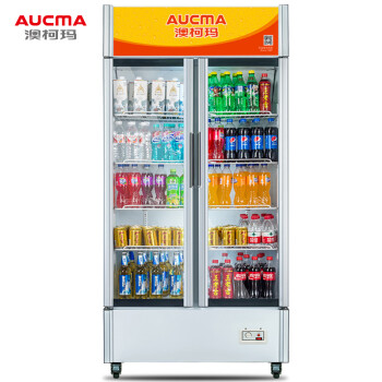 澳柯玛（AUCMA）593升 立式双门商用展示柜 冷藏保鲜啤酒柜 饮料冷饮陈列柜 LSC-639D