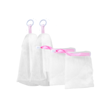 优家UPLUS洗面奶起泡网组合套装4个装 颜色随机 香皂袋手工皂打泡网