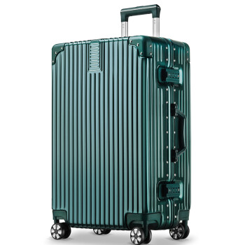 梵地亚行李箱男铝框拉杆箱20英寸旅行箱密码箱女可登机箱皮箱子军绿