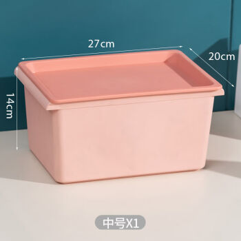 莘晨桌面收纳盒大号家用学生有盖小整理箱多功能家用化妆品收纳储物盒