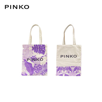 PINKOShopping Bag  双面印花  购物袋 Purple（紫色）