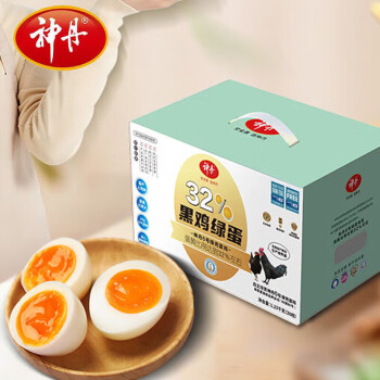 神丹 32%黑鸡绿蛋41g*30枚 绿壳鲜鸡蛋无抗生素绿壳蛋礼盒