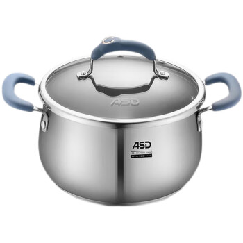 爱仕达（ASD）汤锅GL1720B304不锈钢加高加厚大炖锅炖煲汤热奶小火锅电磁炉燃气