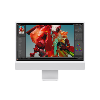 Apple/苹果AI笔记本/2023款 iMac 24英寸银色 4.5K屏M3(8+10核)16G 512G一体式电脑Z19E0005Z【定制】