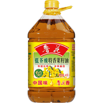 鲁花低芥酸特香菜籽油 5L*4桶 物理压榨 食用油