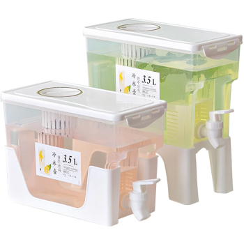 品喻（PINYU）冷水壶带龙头冰箱家用冰水饮料水果茶桶耐高温凉水壶3.5L