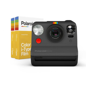 宝丽来（Polaroid）Now拍立得 一次成像 复古经典 自动对焦式胶片相机 黑色套装二（含i-Type彩色胶片16张）