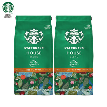 星巴克(Starbucks)精细咖啡粉特选综合中度烘焙400g可做40杯【两袋装】