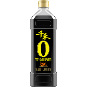 千禾 酱油 280天特级生抽 酿造酱油1L 不使用添加剂