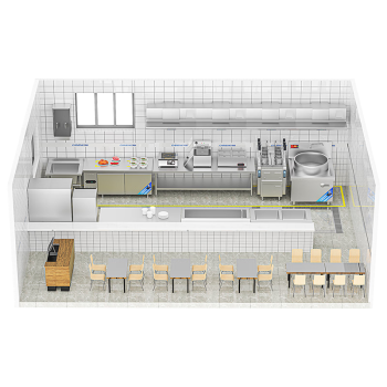 驰能（CHINENG）风味粉面店厨房工程解决方案特色餐饮店厨房整套采购