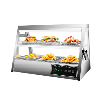 艾士奇 （AISHIQI）保温柜 保鲜柜展示柜商用 汉堡炸鸡电加热恒温箱 熟食柜展示柜 ASQ-2*3 1.1米不锈钢