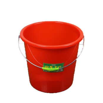 鑫德睿 厨房储物器皿大号塑料水桶红桶塑料桶洗衣手提强力桶拖把洗澡水桶熟胶大红色鸡蛋桶 红色无盖25L