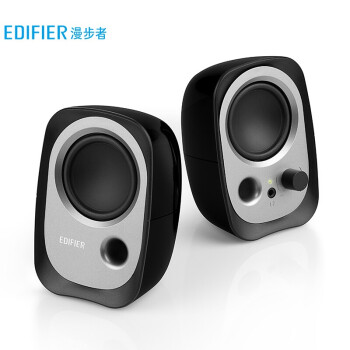 漫步者（EDIFIER）R12U 外观时尚、音质纯正的入门级微型2.0桌面音响 笔记本音箱 电脑音箱 黑色