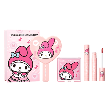 Pink Bear全新美乐蒂礼盒【（九色眼影05、镜面唇釉L188、L233、手持镜）】