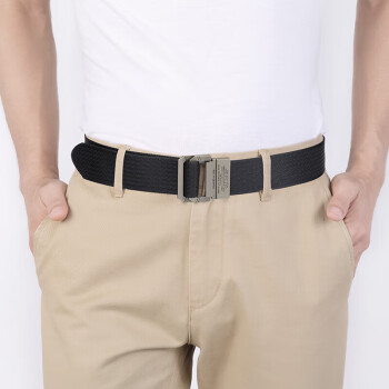 高尔夫（GOLF）帆布腰带男双环扣轻便休闲男士皮带时尚运动青年学生裤腰带礼盒