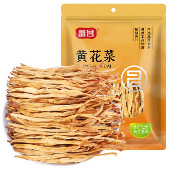 富昌食品 黄花菜400g/袋 山珍干菜金针菜煲汤食材 2袋起售