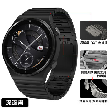 官方旗舰华为gt2钢带表带原装gt2prowatch3保时捷gt3男款gt1表链钛