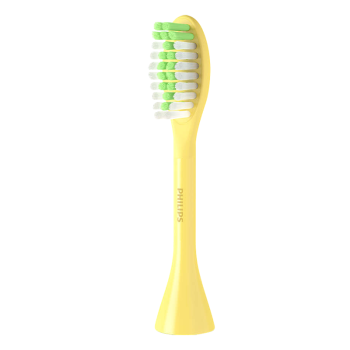 飞利浦（PHILIPS）电动牙刷头 适配One系列牙刷 软毛刷头两支装 BH1022/12黄色 (线下同款）