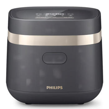 PHILIPS多功能1.8L迷你电饭煲隐藏式触控顶屏 24小时智能预约电饭锅HD3072/90深灰金