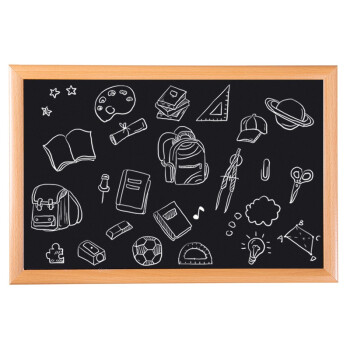 BBNEW 木框黑板90*120cm 家用教学培训  挂式写字板 咖啡厅小黑板白板留言看板  宣传展示公告板 NEWB90120