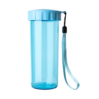 特百惠（Tupperware）莹彩塑料杯 男女学生夏季运动水杯子户外家用办公 晴天蓝430ML