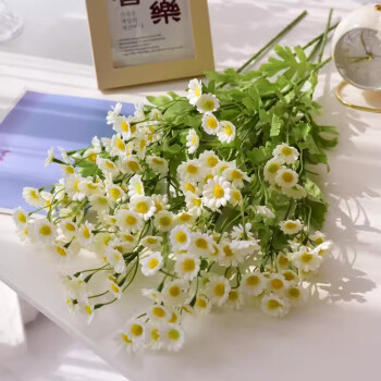 吕姆克仿真花假花花束摆件高档客厅装饰陈摆台可可菊高款54cm3支装0245