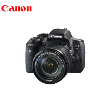 Canon 佳能  EOS 750D相机入门级 初学者 数码照相机 750D高清摄像 佳能750D+18-55  131.9*100.7*77.8mm 1台