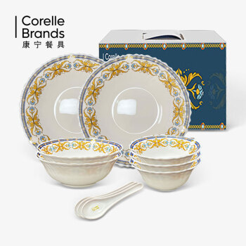 Corelle Brands冰萃玲珑彭巴杜夫人玻璃餐具10件套CB-BPBD10/KZ/LS