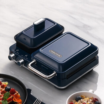 摩飞电器（Morphyrichards）家用多功能轻食机早餐机煎烤机MR9086蓝色