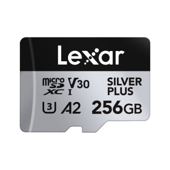 雷克沙（Lexar）256GB TF（MicroSD）存储卡 V30 4K 读205MB/s 无人机运动相机游戏机内存卡（SILVER PLUS）