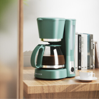 柏翠（petrus）咖啡机 家用小型迷你大容量美式滴漏壶滴滤机泡茶机 PE2100 翡冷翠