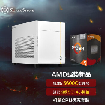 银欣 珍宝SG14白色ITX机箱 + AMD 5600G CPU 优惠套装