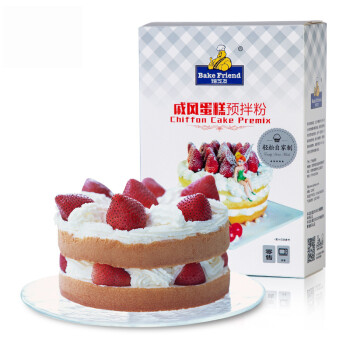 焙芝友  戚风蛋糕粉烘焙原料电饭锅蒸蛋糕材料面粉面包粉预拌粉250g/盒  3盒起售