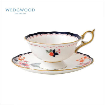 WEDGWOOD威基伍德 漫游美境杯碟套组-茉莉香颂 单人骨瓷欧式下午茶咖啡具