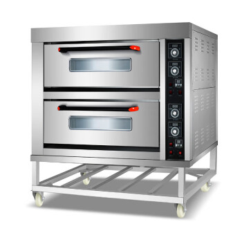 苏勒 智能电热两层燃气烤箱商用大型热风烤炉多功能大容量蛋糕烘焙 (标准款)电热两层四盘