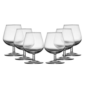 卡质KAZHI 玻璃白兰地酒杯6只装 商用餐厅红酒杯洋酒杯威士忌酒杯家用欧式葡萄酒杯高脚杯套装 250ml