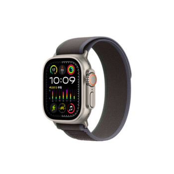 Apple Watch Ultra2 GPS+蜂窝款49毫米钛金属表壳蓝配黑色野径回环式M/L eSIM手表MRFR3CH/A 新【企业专享】