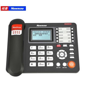 纽曼（Newmine） HL2008TSD-938（R）黑色 标配 商务录音电话机 办公固定座机 黑名单拦截防骚扰录音管理系统
