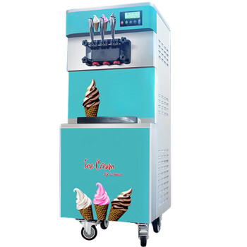 YTYNT   冰淇淋机商用雪糕机全自动摆摊甜设备筒软冰激凌机台式小型   单压缩机预冷款