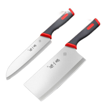 张小泉红韵系列刀具两件套不锈钢切片刀小厨刀家用厨房刀具D31560100