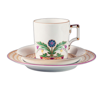 俄皇茶具莫斯科河畔系列下午茶套装高颜值瓷器 一杯二碟(茶杯)