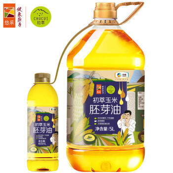 初萃 中粮玉米胚芽油5L+400mL 非转基因 食用油 一级 物理压榨