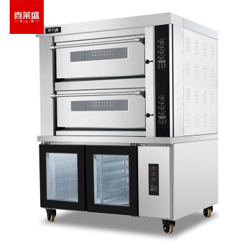 喜莱盛电烤箱商用两层四盘型专业烤炉蛋糕面包软包欧包烘炉自带蒸汽系统工程款XLS-KZL2